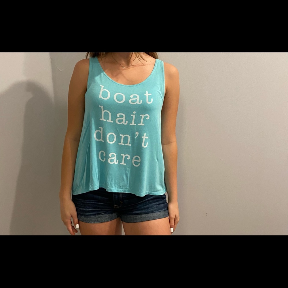 “Boat hair don’t care” tank top